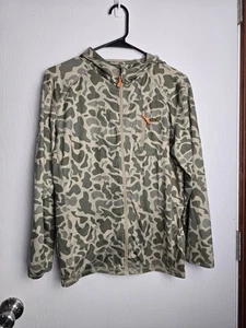 Youth Large Southern Marsh Tidal Performance Stretch Zip Camo Hoodie Outdoors - Picture 1 of 3