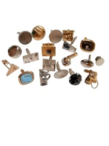 Cufflink Lot Singles Jewelry Making Arts Crafts 19 Total - Picture 1 of 8