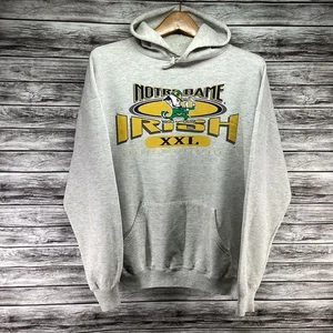 Vintage Notre Dame Hoodie Sweatshirt Herren XL grau JERZEES Fighting Irish Football - Bild 1 von 9