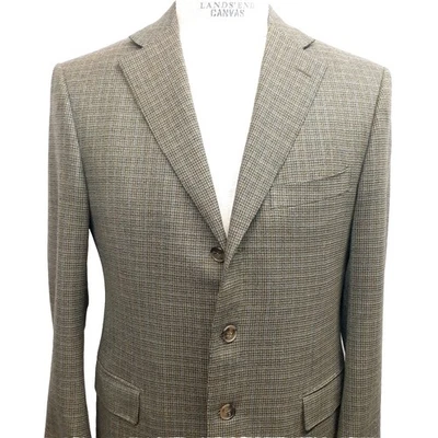 Ermenegildo Zegna US 40 Short EU 48 C Green Blazer Sport Coat Jacket Wool Plaid - Image 1 of 4