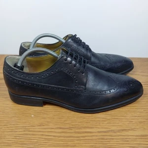 Steptronic Shoes Black Leather Lace Up Shoes Smart Comfy Low Heel Size UK 9 Used - Picture 1 of 17