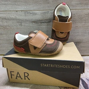 Start-Rite Jungen Schuhe Kleinkind hellbraun Leder Nubuk Pre-Walk UK Größe 4,5 neu im Karton - Bild 1 von 8