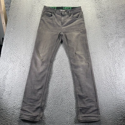 Jeans Levi's 511 Niños 20 Gris Algodón Denim Pierna Recta Desteñido Elastizado Ropa de Trabajo Foto 1 de 4