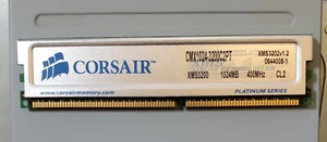Corsair Platinum CMX1024-3200C2PT 1024mb 400Mhz XMS3202v1.2 CL2 RAM - Picture 1 of 1