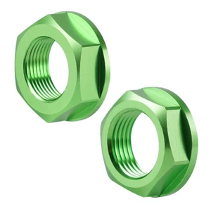 CNC Front & Rear Wheel Axle Nuts For Kawasaki KX250 2019-2021 KX250F 2004-2018 - Picture 1 of 6
