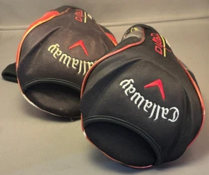 Set 2 Callaway Driver Golf Club Covers Diablo Tour And Edge OEM Black Red Gray - Picture 1 of 13