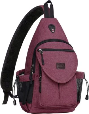 MOSISO Sling Backpack Crossbody Hiking Daypack Shoulder Bag for Girl Women Men - Image 1 of 4