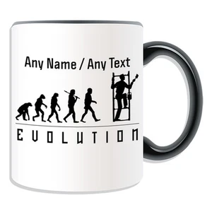 Personalised Gift Painter Mug Money Box Cup Evolution Design Name Worker Staff - Picture 1 of 21