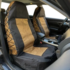 Fundas de asiento de bolsillo de lona negras impermeables Coyote para Wrangler YJ - Imagen 1 de 6