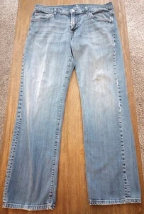 Pantalones de mezclilla elásticos para hombre 7 For All Mankind Austyn pierna recta lavado medio azul 34 - Imagen 1 de 23