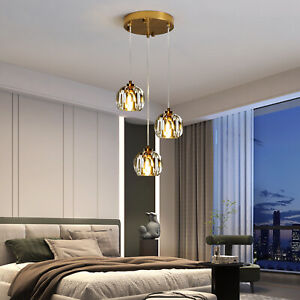 Crystal Pendant Light Bedroom Hotel Living Room Lamp Ceiling Lighting Chandelier