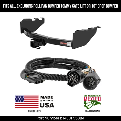 Enganche de remolque para GMC Sierra 1500 07-13 con cableado de 4 pines se adapta a parachoques normales curva Foto 1 de 3