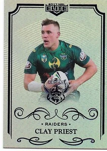 2017 NRL Elite Silver Parallel (017) Clay PRIEST Raiders - Picture 1 of 1