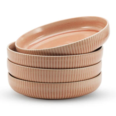 American Atelier Large Pasta Bowls Set of 4, 40 oz, Made of Porcelain - Blush - Image 1 of 4