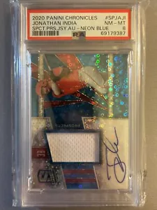 2020 Chronicles Jonathan India Neon Blue Prizm RPA /99 #SPJA-JI PSA 8 - Picture 1 of 2