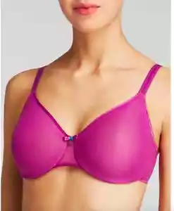 NWT Chantelle Minimizer Bra Natural Purple Lined Seamless Full Coverage UW 34C - Picture 1 of 4