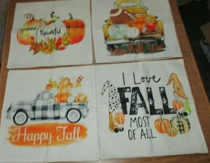 4 18x18 Fall Thanksgiving Pumpkin Pillow Case Waist Throw Cushion Cover Sofa - Picture 1 of 5
