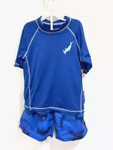 Big Chill Boy's Rash Guard Swimwear Two Pieces Set Navy Size 10/12 01383 - Picture 1 of 3