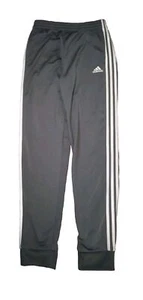 Adidas Gray 3 Stripe Boys Joggers Size Large 14/16 - Picture 1 of 5