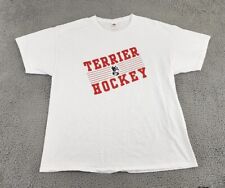 Terrier Hockey Shirt Mens Extra Large Boston University Ice Mass White Adult A06
