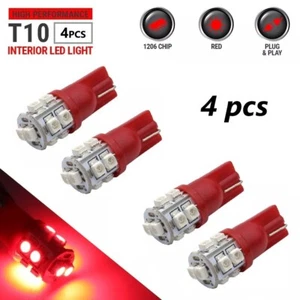 Syneticusa 4pcs x T10 Reverse Interior Dome License Plate LED Light Bulbs RED - Picture 1 of 6