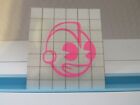 Kid Robot Decal In Hot Pink For Dark Black Tinted Windows