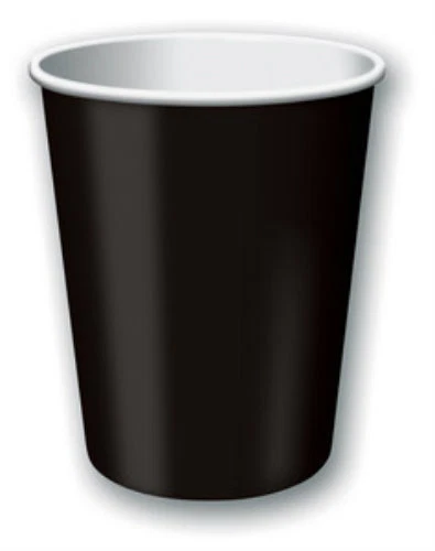 Tazas de fiesta negras de 9 oz (24) - suministros para fiestas Foto 1 de 1
