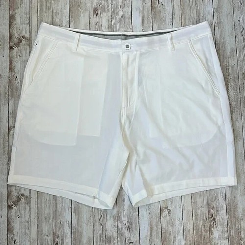 Pantaloncini da golf Puma tg 38 uomo 101 tinta unita 7" bianchi luminosi traspiranti leggeri nuovi senza etichette