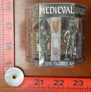 Timeline Medieval Knights Five Figures & Gameboard Handcrafted Lead Free Pewter - Picture 1 of 8