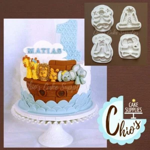 Jungle Animals Giraffe, Lion, Elephant, Monkey Silicone Molds - Picture 1 of 18