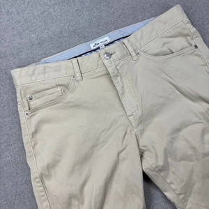 Peter Millar Pants Mens 34x32 Sand Beige "Sateen 5 Pocket" Golf Stretch - Picture 1 of 9