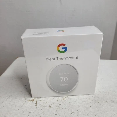 Google Nest Smart Thermostat White With Trim Kit New Sealed - Image 1 of 4