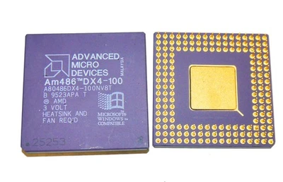 CPU 2x AMD Am486 DX4-100 1x Intel i486 DX-33 - Bild 1 von 2