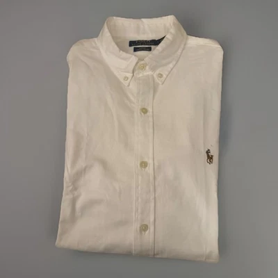 Polo Ralph Lauren Men’s Slim Fit Stretch Oxford Shirt White Size Large - Image 1 of 4