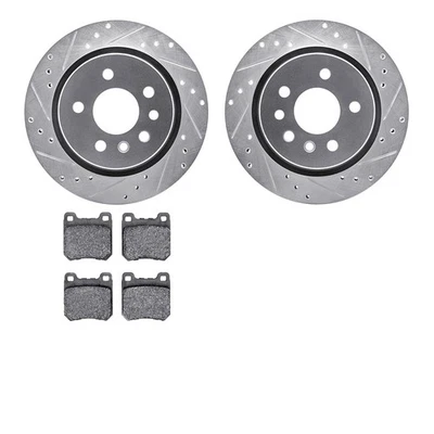 For Cadillac Catera 01 Drilled & Slotted Rear Brake Kit w Semi-Metalic Pads Foto 1 de 2