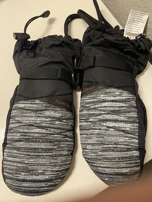 Dakine Snowboard Invierno Mitones Para Mujer Pequeño Cuero Negro Palma Nuevo S/6.5 Gris Foto 1 de 4