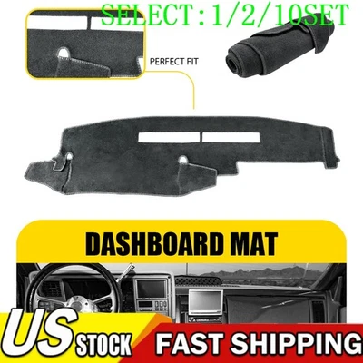Gray Dash Cover Pad Dashboard Mat For 1988-94 Chevy C1500 C3500 Non-Slip 1~10X - Image 1 of 4