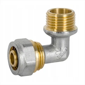 PEX-AL-PEX 16mm x 1/2" Außengewinde BSP Klemmverschraubungen Winkel Rohrverbinder - Bild 1 von 4