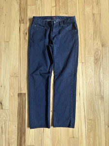 Untuckit Pants Mens 34x32 Navy Blue Khakis Renzo Slim Straight Pima Cotton - Picture 1 of 5