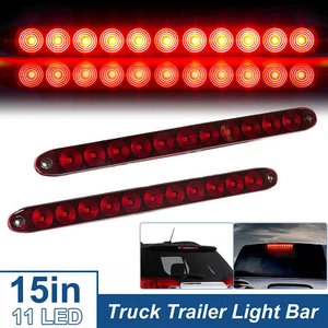Barra de luz roja para camión camión de 15" 11 LED para frenar giro trasero tira de luces - Imagen 1 de 16
