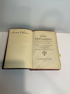 1941 The New Testament ~ Bible Translated from the Latin Vulgate ~ Confraternity - Picture 1 of 15