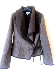 Peruvian Connection Alpaca Coat Jacket Size 4 Suede Trim Peru Warm Brown color - Picture 1 of 4