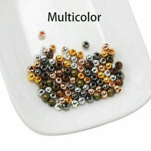 Wholesale 2-10mmMetal Round Spacer Bead Smooth Ball End Bead For Jewelry Making