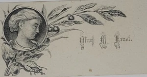 Victorian Calling Card Olive M. Frost. - Picture 1 of 2
