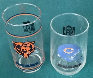 Vintage Chicago Bears NFL 12oz Glasses. (Set of 2). Both In Great Condition! - Picture 1 of 2