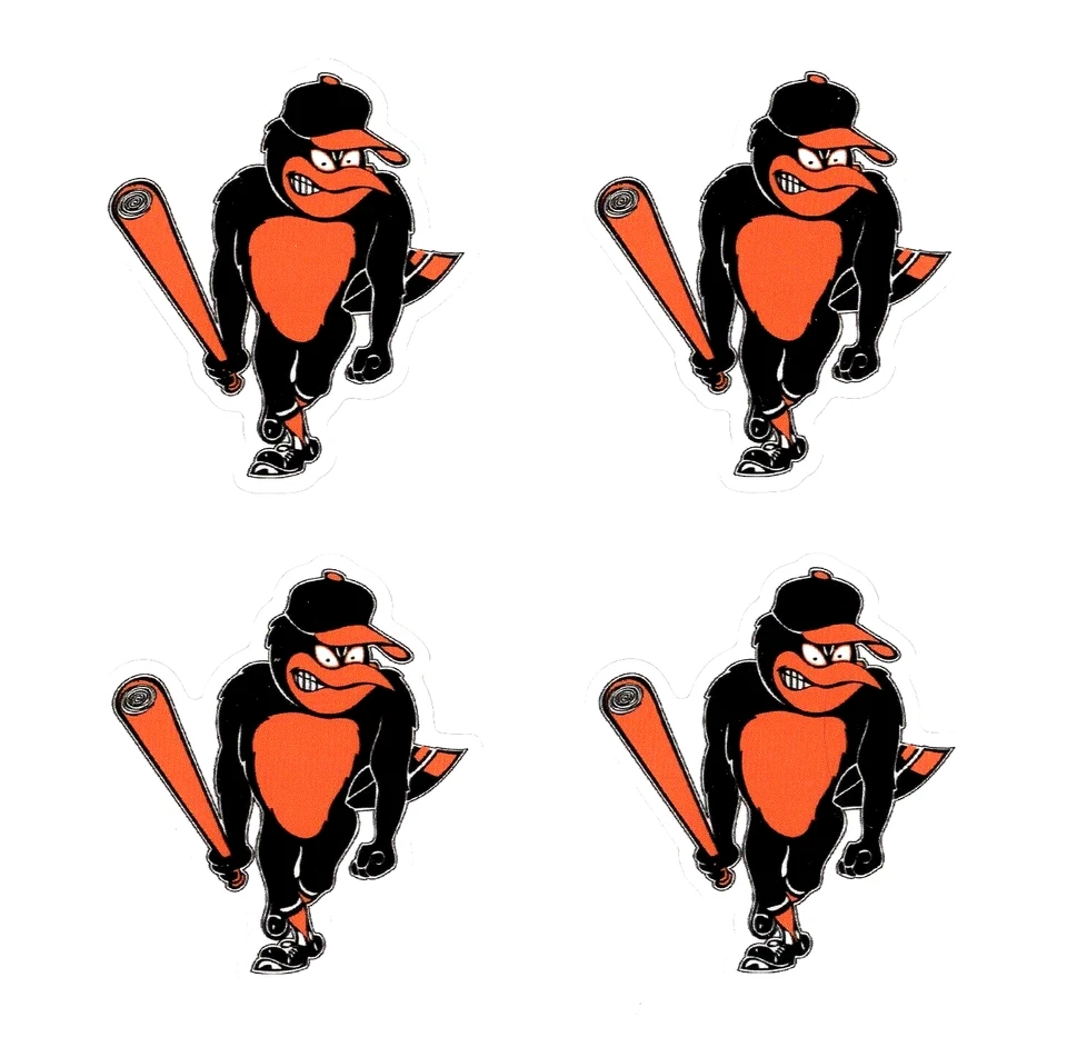 (4) Baltimore Orioles MLB Decals Stickers *Free Shipping - Image 1 of 1