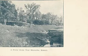 HIAWATHA KS �� Eine hübsche Szene in der Nähe von Hiawatha �� udb (vor 1908) - Bild 1 von 2