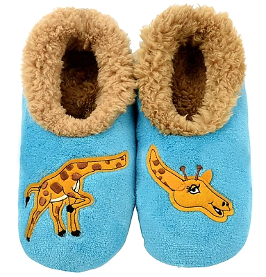 Ladies Snoozies Giraffe design cosy washable slippers novelty Giraffe lover gift
