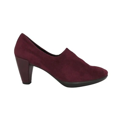 Zapatos de salón ECCO para mujer de gamuza roja baya tacones minimalistas talla 39 tiroteos Foto 1 de 4