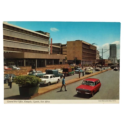 Kampala Uganda Post Office Postcard 4x6 East Africa Street & Old Cars C3786 - Image 1 of 2